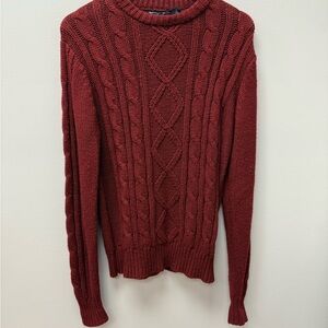 Sutton Place Vintage Women’s Cable Knit Sweater - Red
